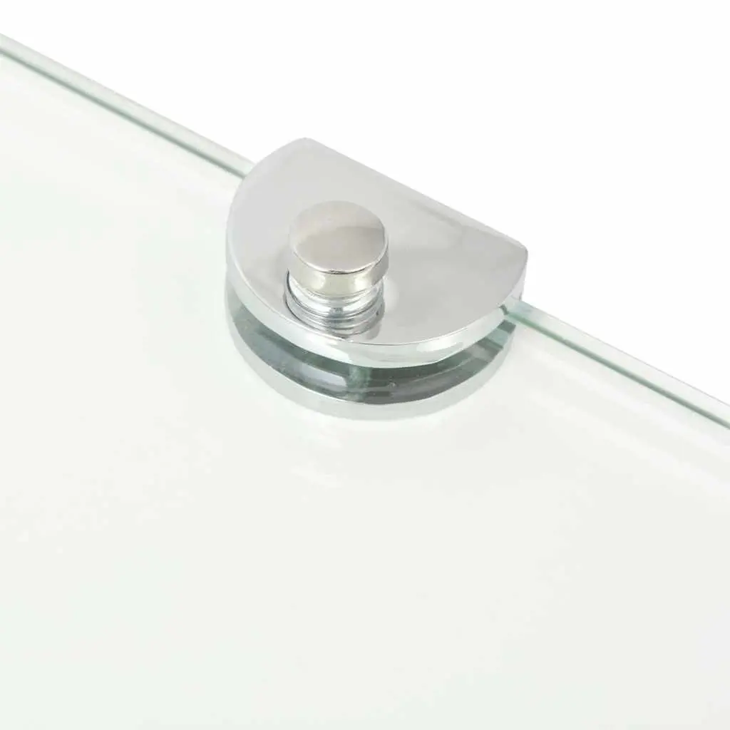 Corner Wall Shelf with Chrome Support Brackets