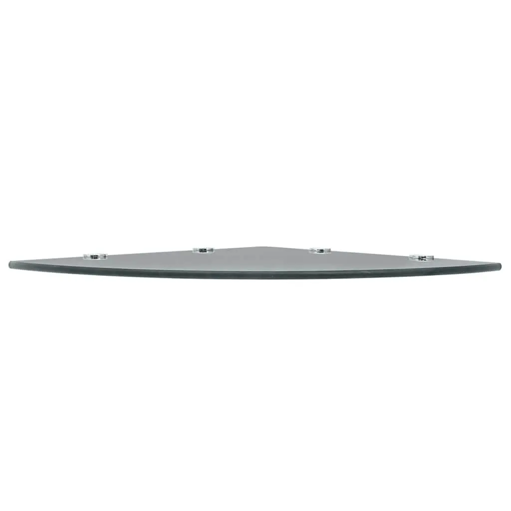 Corner Wall Shelf Black Glass Floating Storage 45 x 45 cm