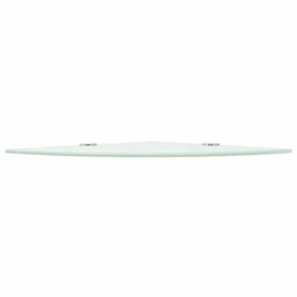 Corner Wall Shelf Glass Floating 25x25cm White Storage Display