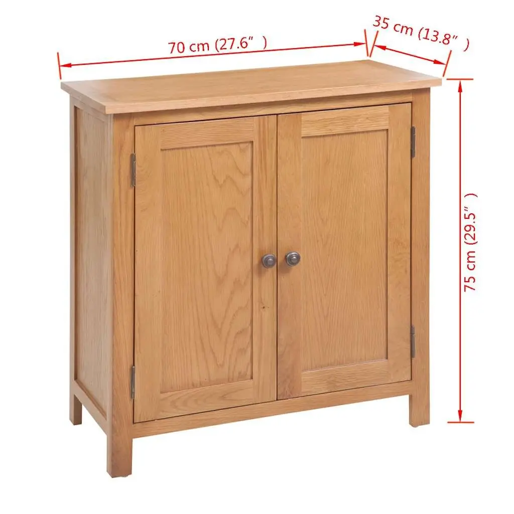 Solid Oak Wood Sideboard Storage Cabinet Living Room Dining Furniture Brown