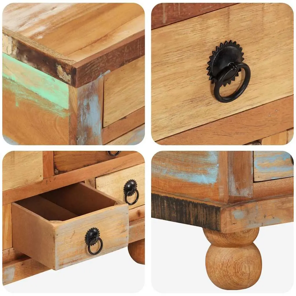 Reclaimed Wood Coffee Table with Ample Storage