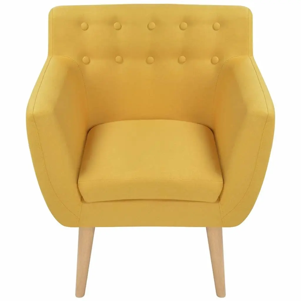 Yellow Fabric Armchair