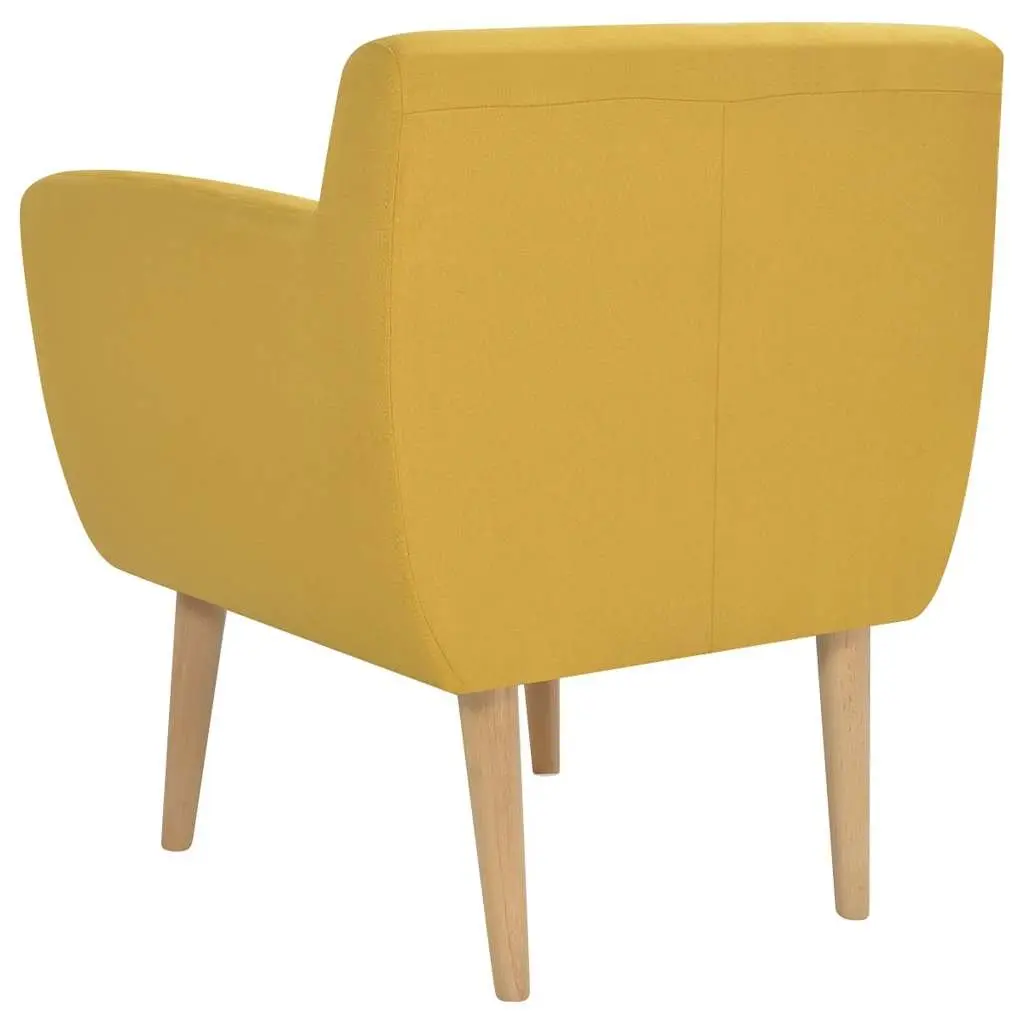 Yellow Fabric Armchair