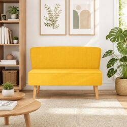 Comfortable Yellow Fabric Sofa for Cozy Living Spaces