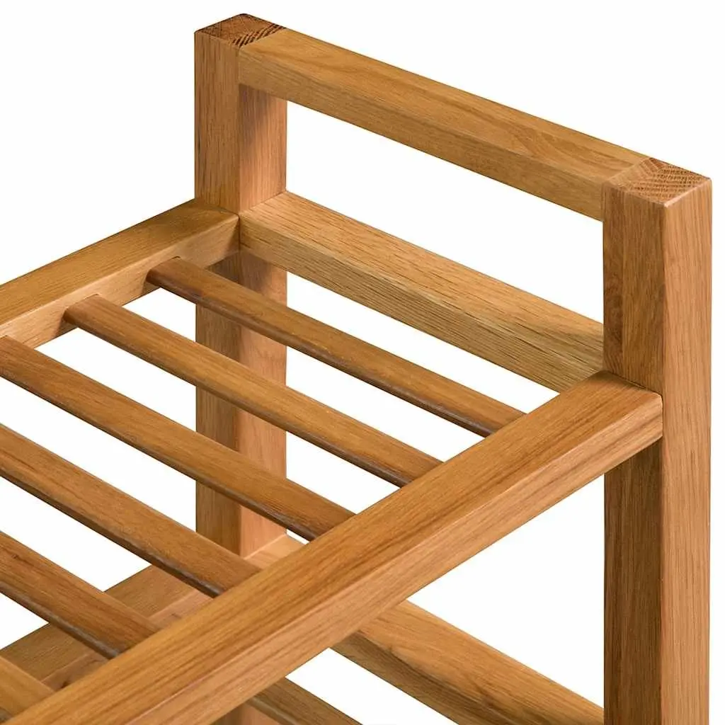 Wooden Shoe Rack Organiser 3 Shelf Storage Hallway Brown 100x27x60cm