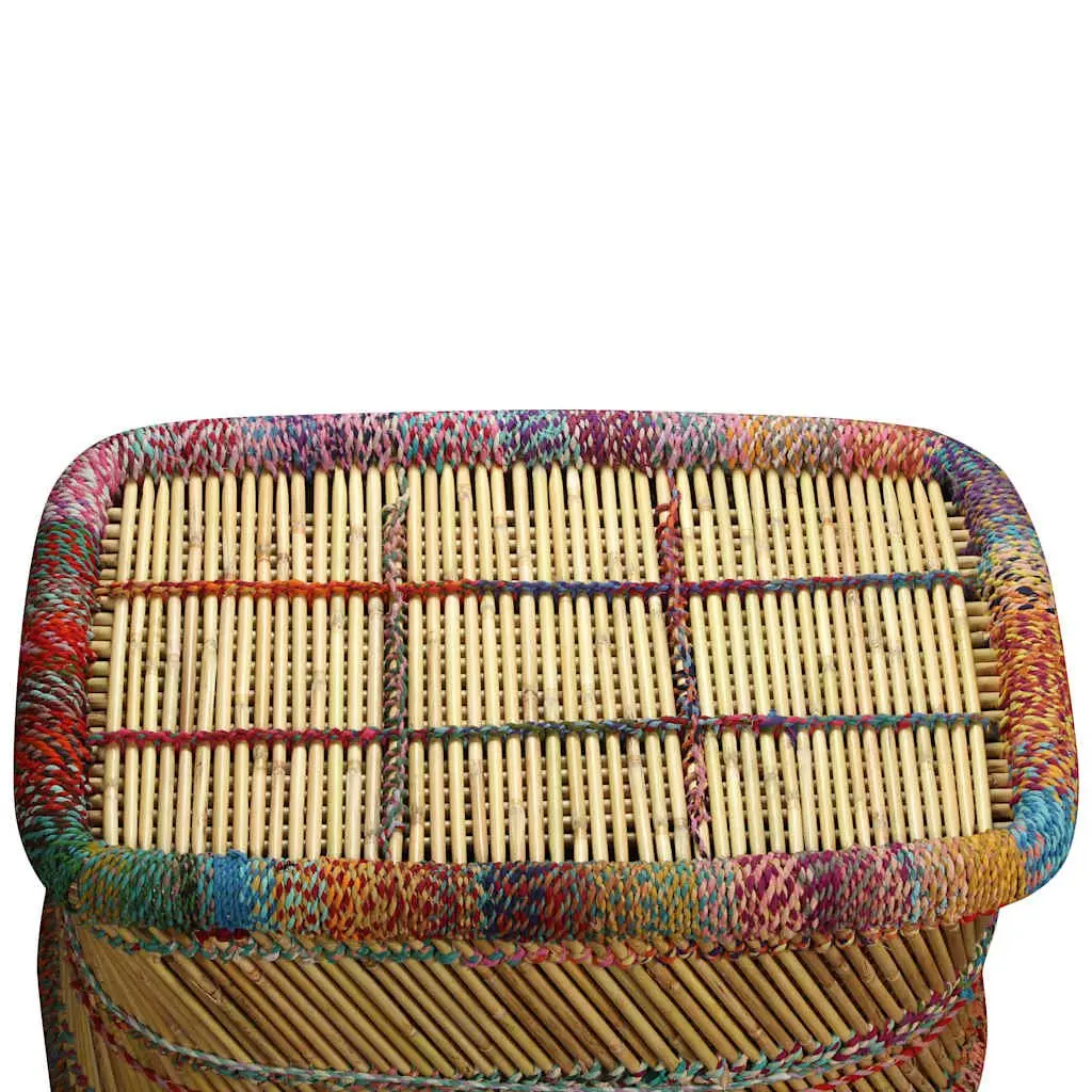 Rectangular Coffee Table with Chindi Weave
