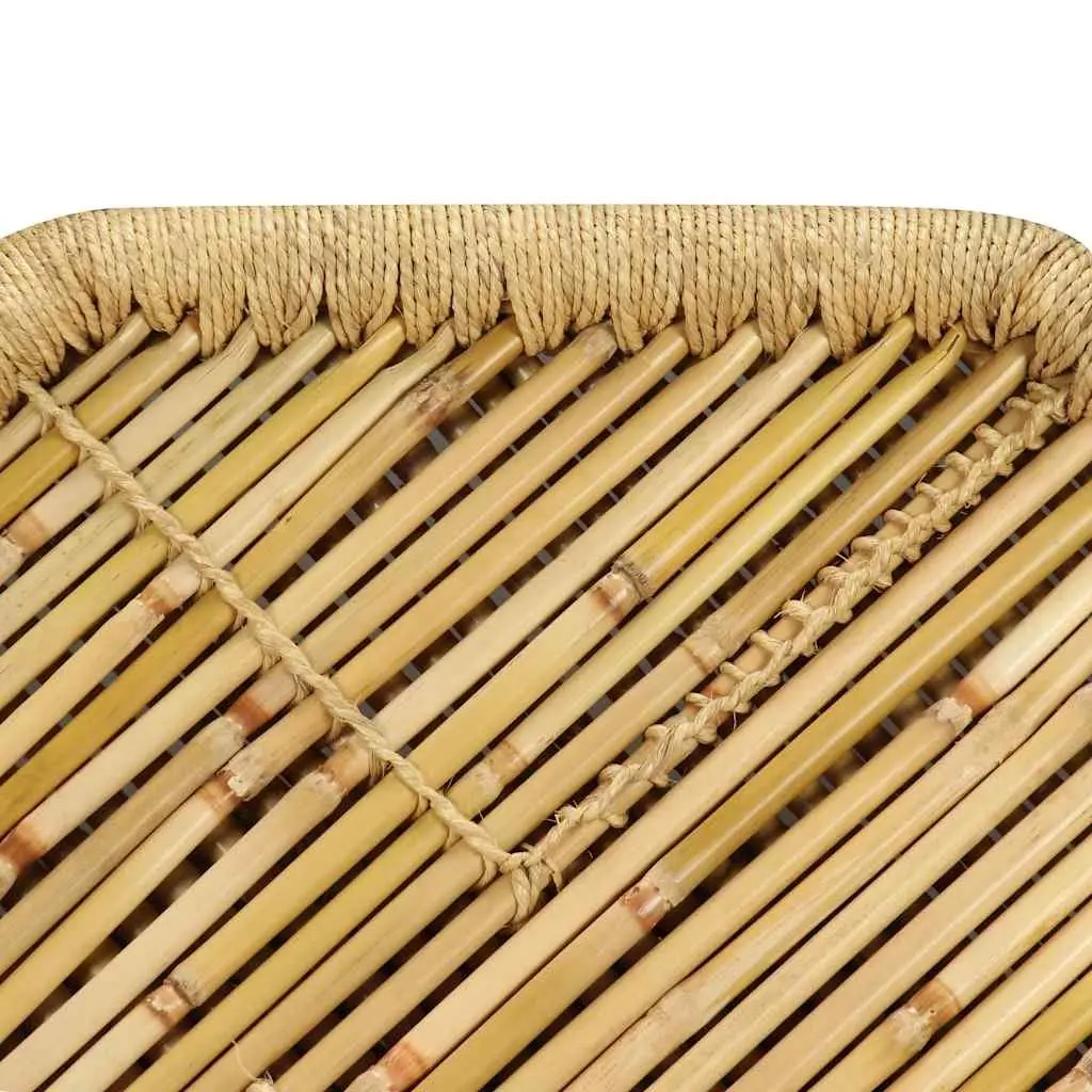 Octagon Coffee Table in Natural Bamboo & Jute