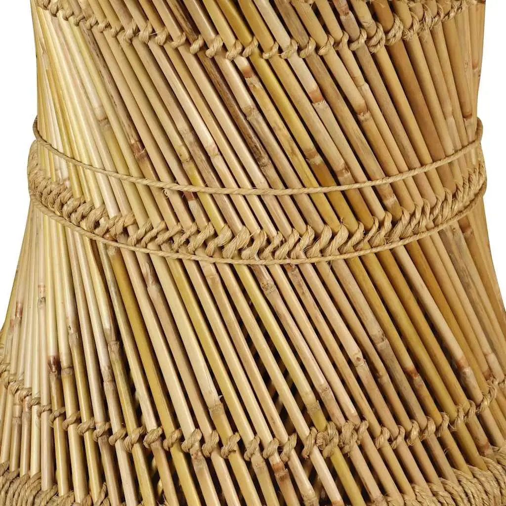Octagon Coffee Table in Natural Bamboo & Jute