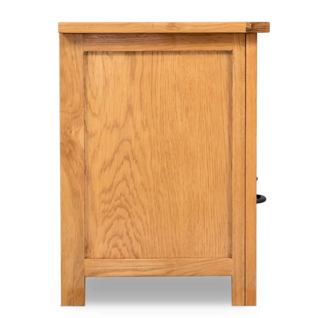 Wooden TV Cabinet Brown Open Compartment Drawer Storage Living Room Furniture