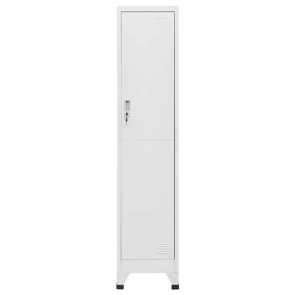 Locker Cabinet Grey Storage Unit 38 x 45 x 180 cm Industrial Decor