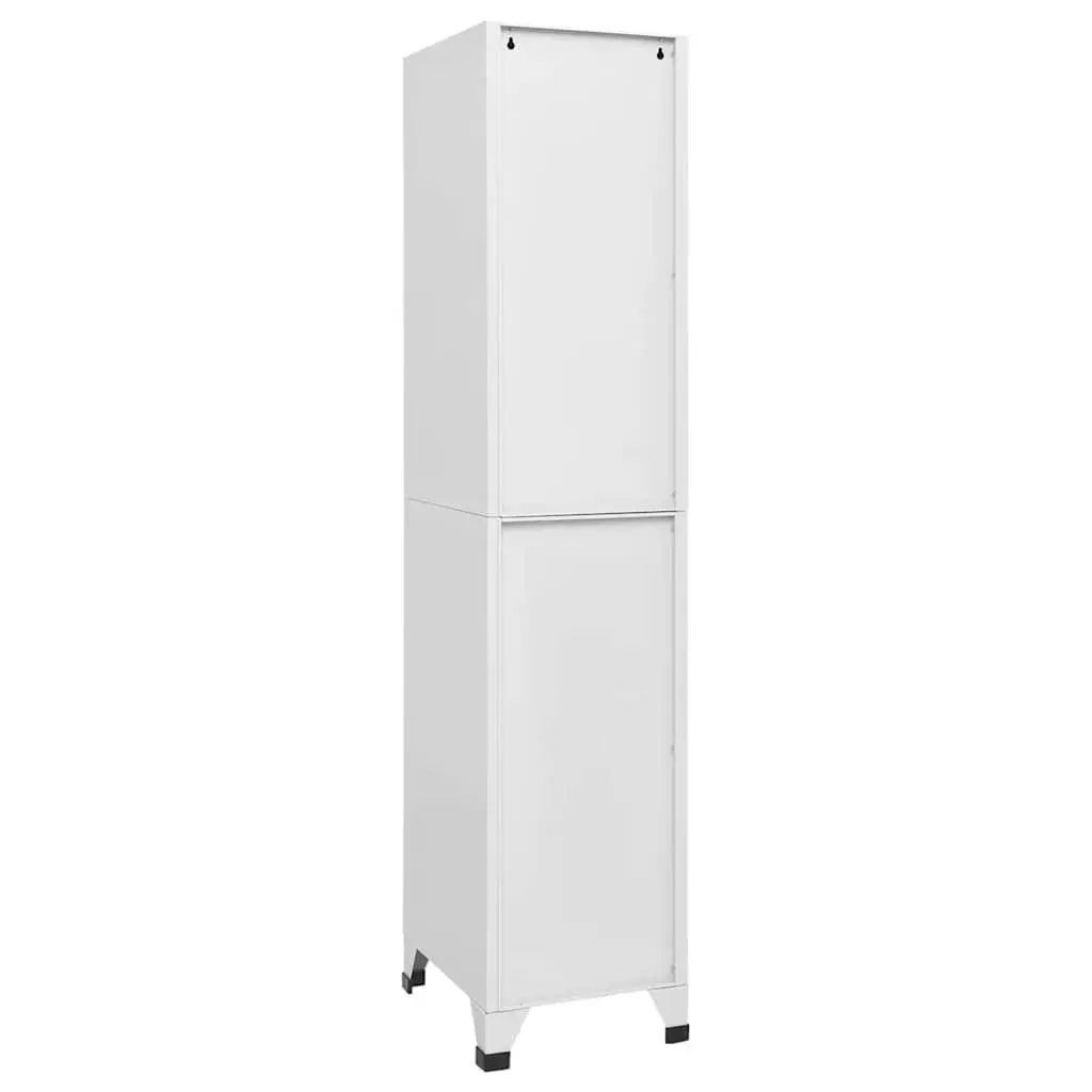 Locker Cabinet Grey Storage Unit 38 x 45 x 180 cm Industrial Decor