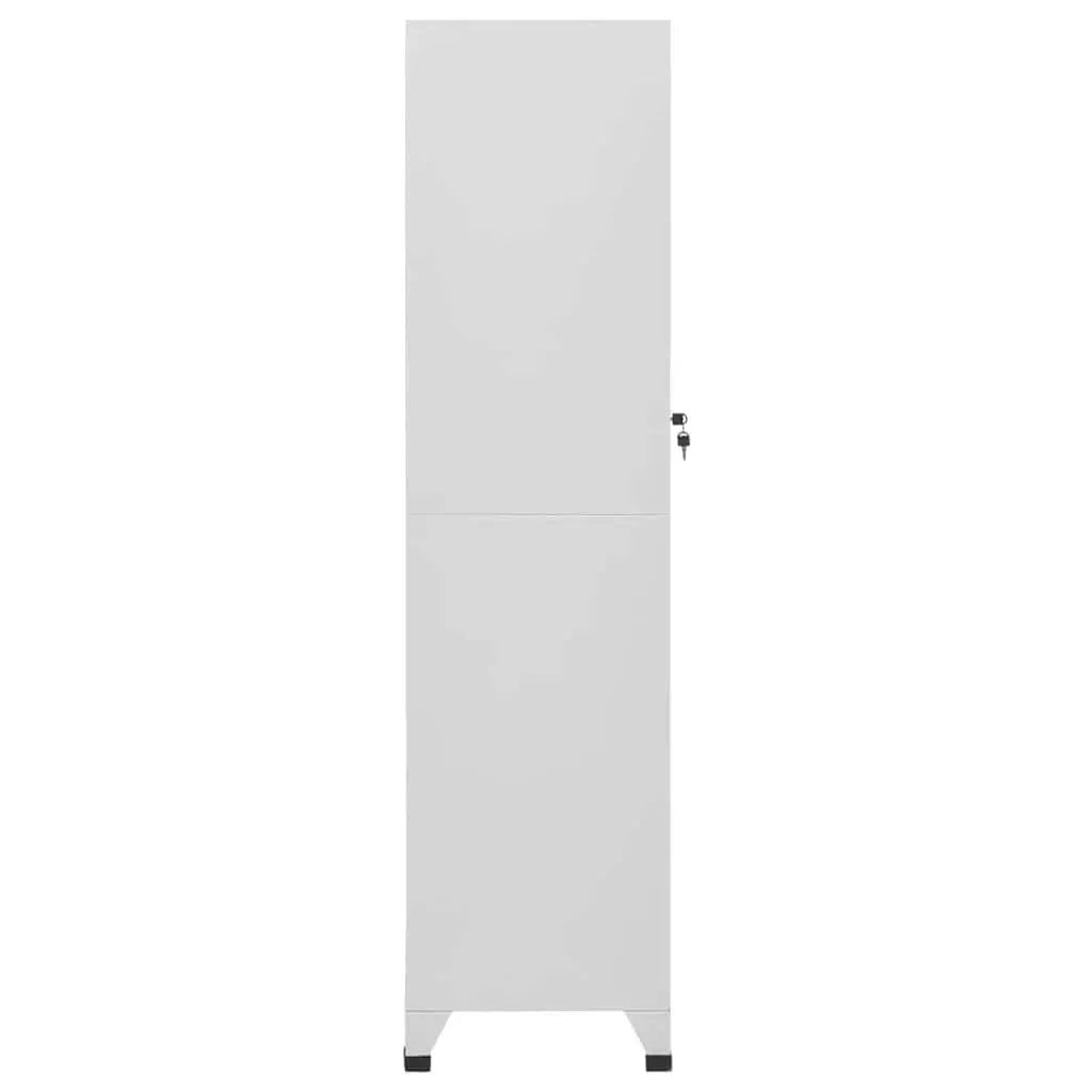 Locker Cabinet Grey Storage Unit 38 x 45 x 180 cm Industrial Decor