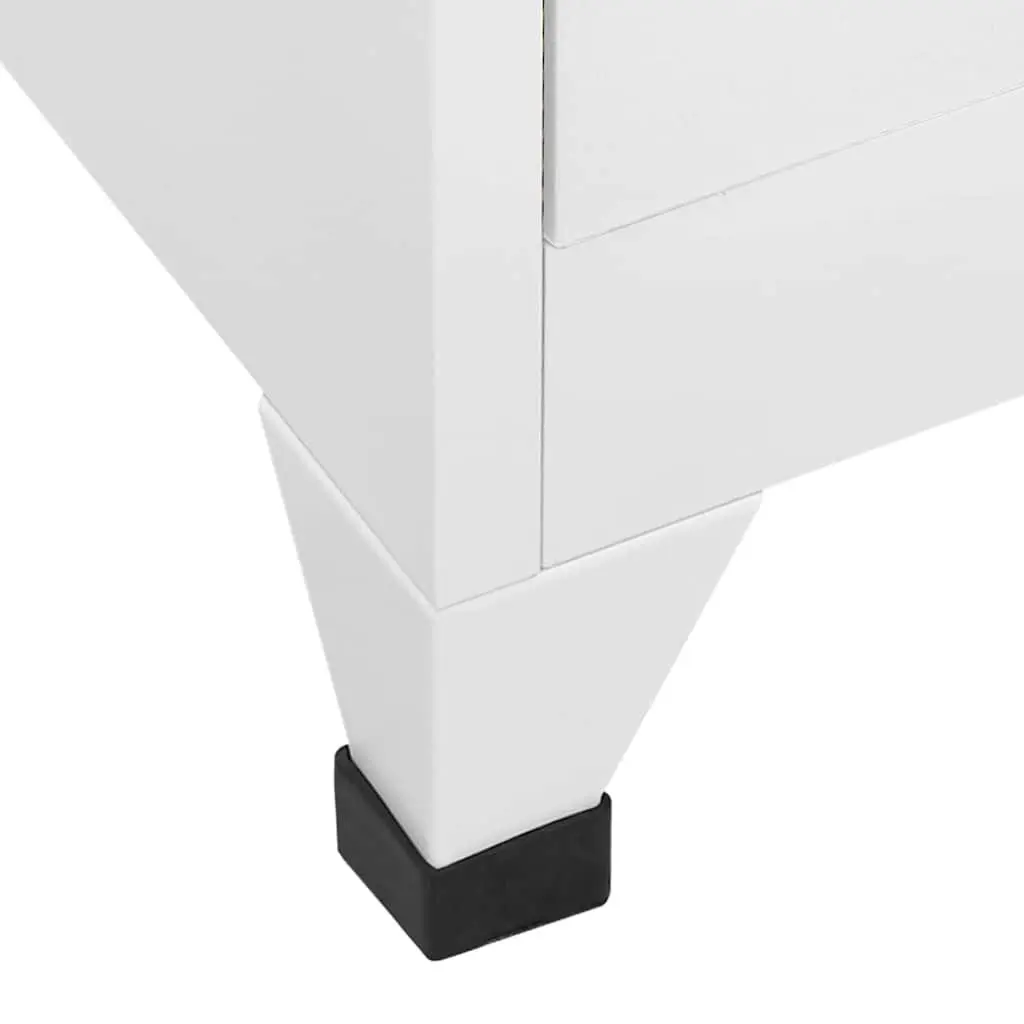 Locker Cabinet Grey Storage Unit 38 x 45 x 180 cm Industrial Decor