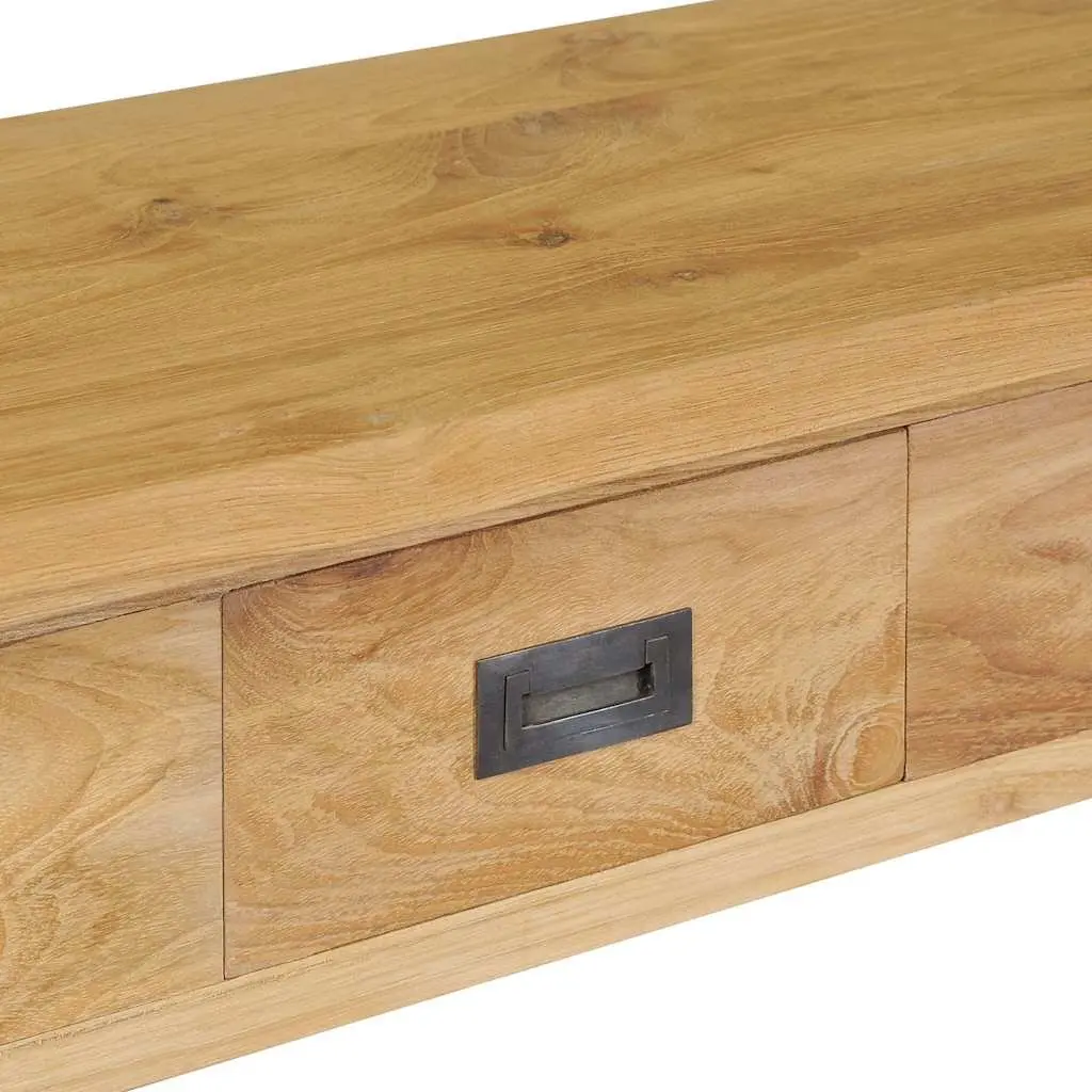 Console Table Solid Teak 90x30x80 cm with 2 Drawers Colonial Style End Table