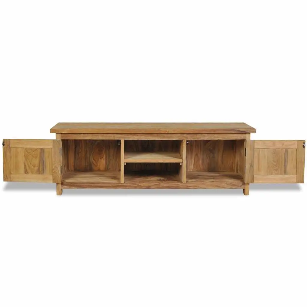 Solid Teak TV Cabinet 120x30x40 cm with Ample Storage