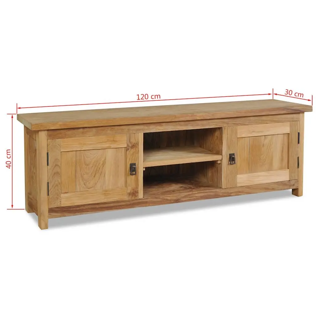 Solid Teak TV Cabinet 120x30x40 cm with Ample Storage