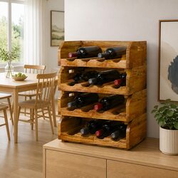 Reliable Wooden Wine Rack Set: Quality Meets Value