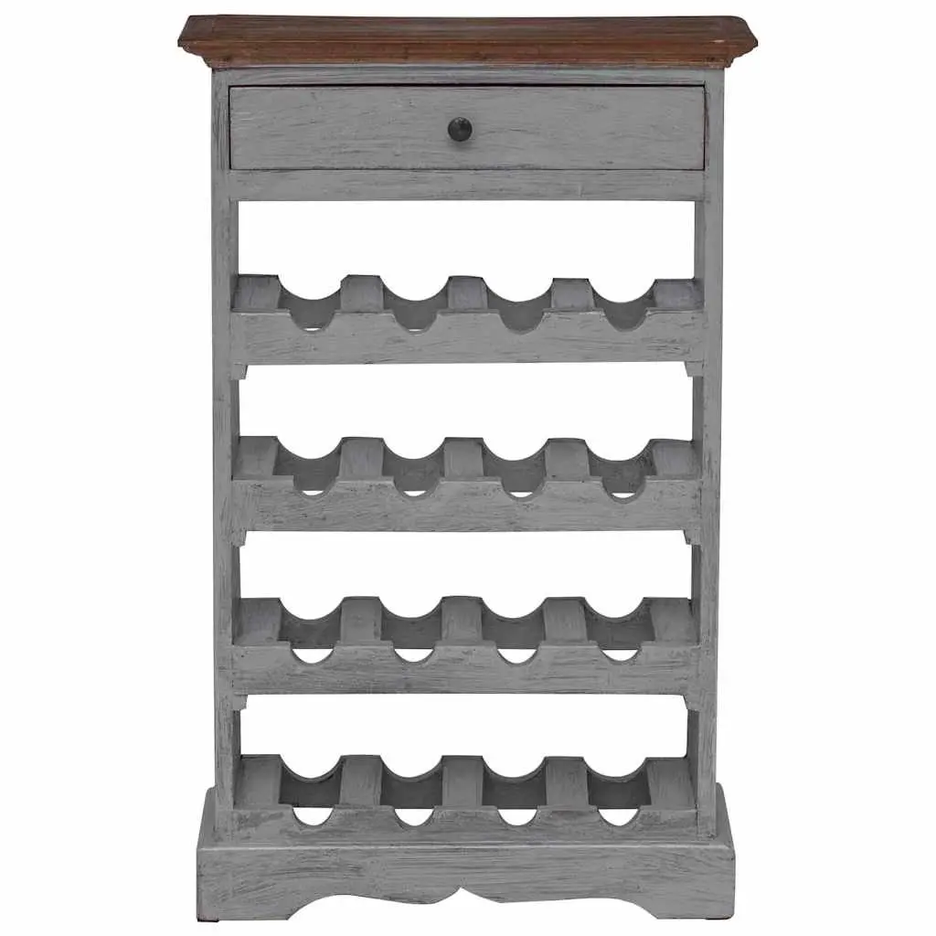 Wine Rack Antique Style Solid Mahogany Wood Storage Cabinet 55 x 23 x 85 cm Brown