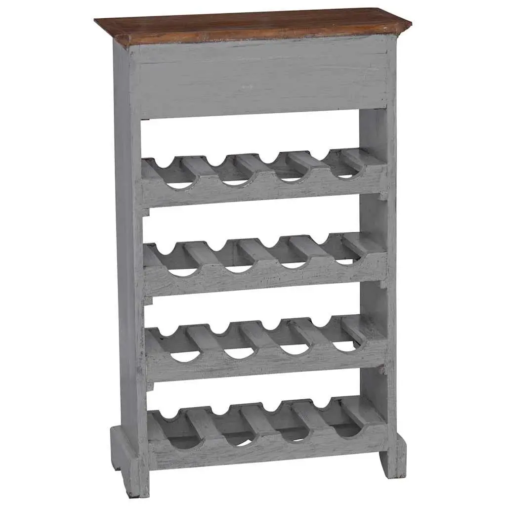 Wine Rack Antique Style Solid Mahogany Wood Storage Cabinet 55 x 23 x 85 cm Brown