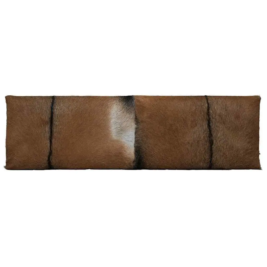 Goat Leather Bench with Sturdy Teak Frame