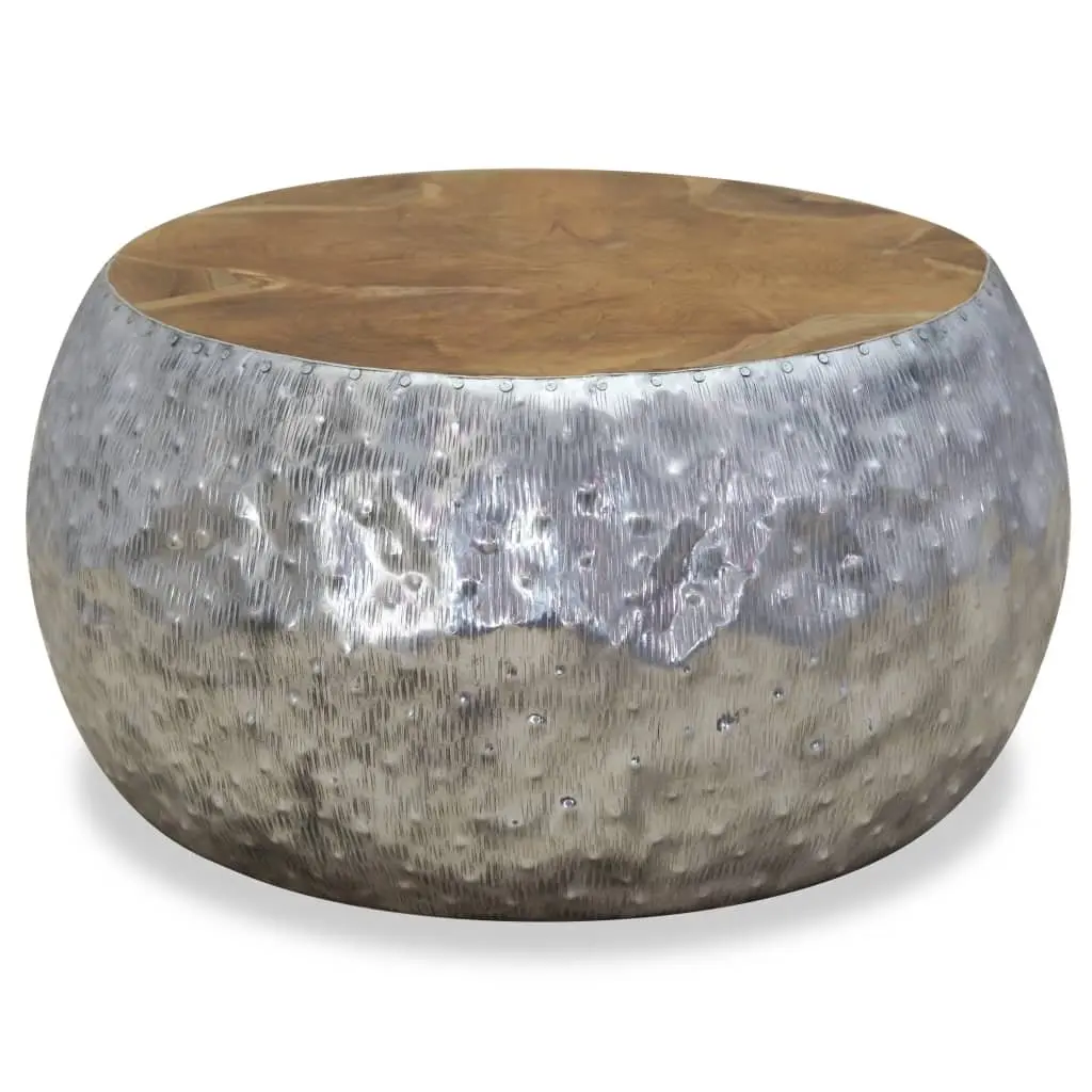 Round Coffee Table with Teak Top