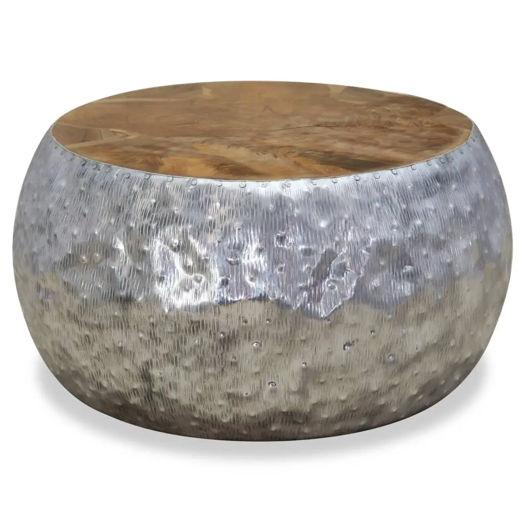 Round Coffee Table with Teak Top