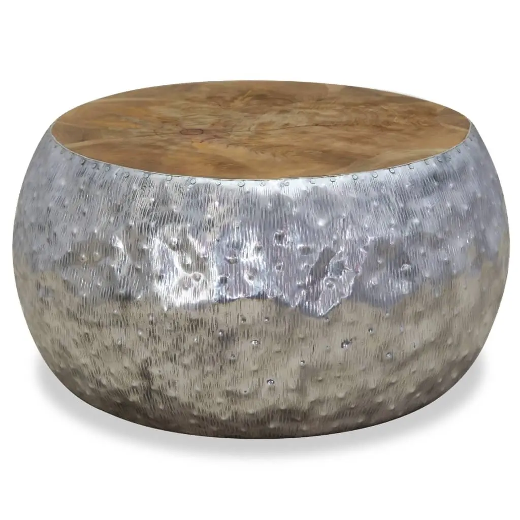 Round Coffee Table with Teak Top