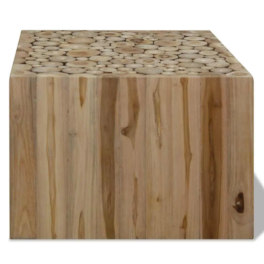 Coffee Table Brown Accent Side End Table 50 x 50 x 35 cm