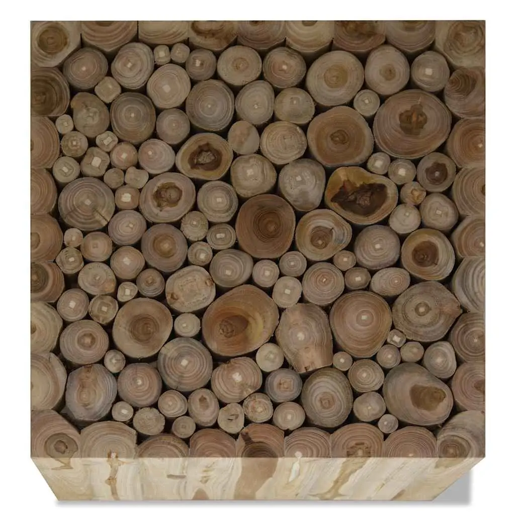 Coffee Table Brown Accent Side End Table 50 x 50 x 35 cm