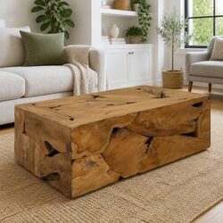 Dependable Brown Coffee Table - Handmade and Ready to Use