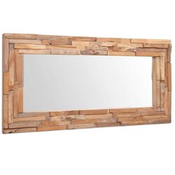Rustic Teak Frame Mirror: Practicality Meets Style