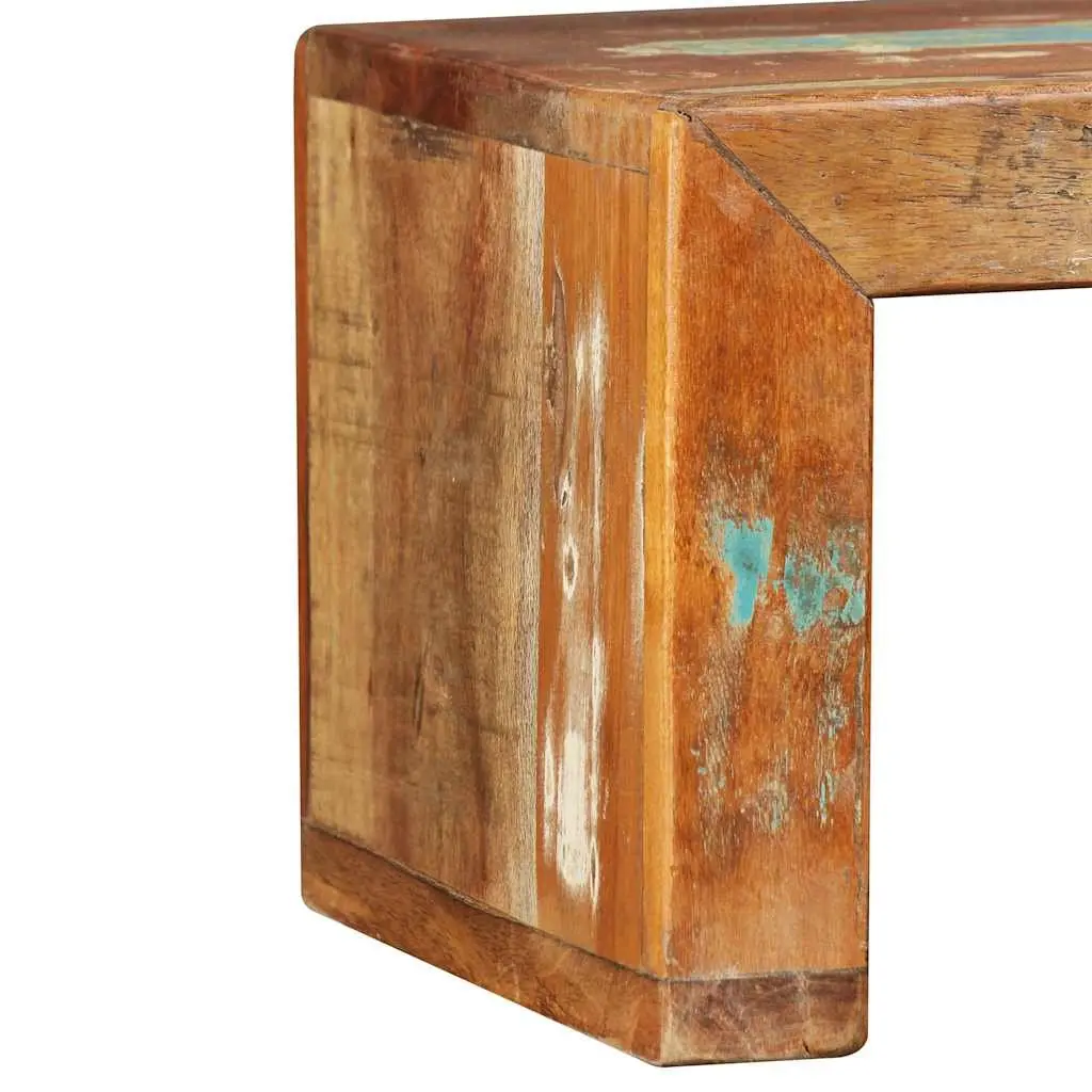 TV Stand Solid Reclaimed Wood Brown Stackable Storage Cabinet Two-Tier Lowboard