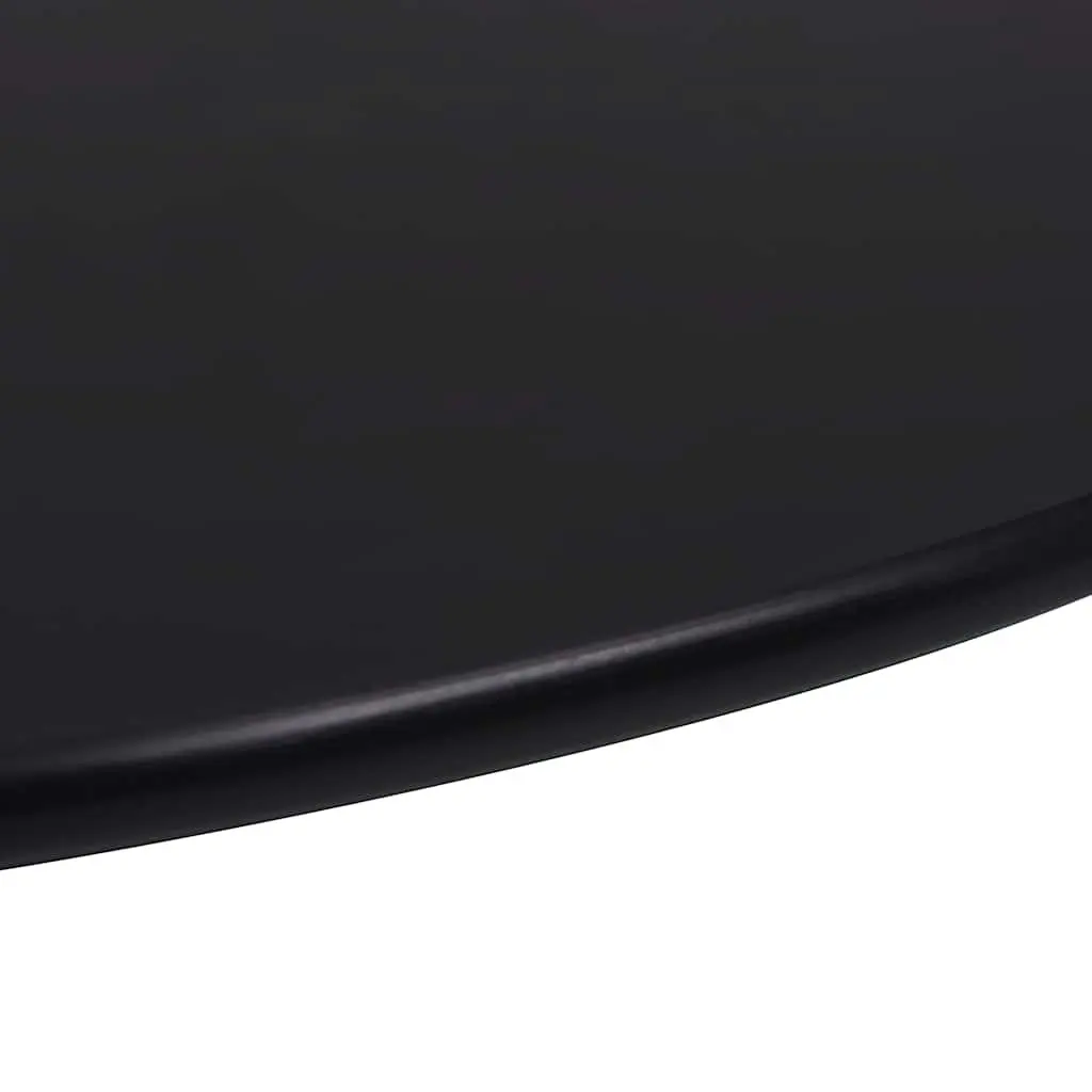 Tempered Glass Table Top Round 400mm Black for Dining Coffee Garden Use