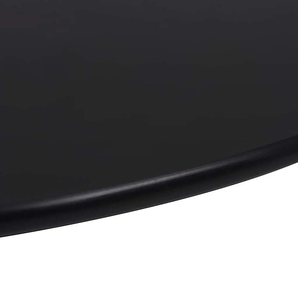 Round Tempered Glass Table Top 500mm Black Dining Coffee Garden Furniture