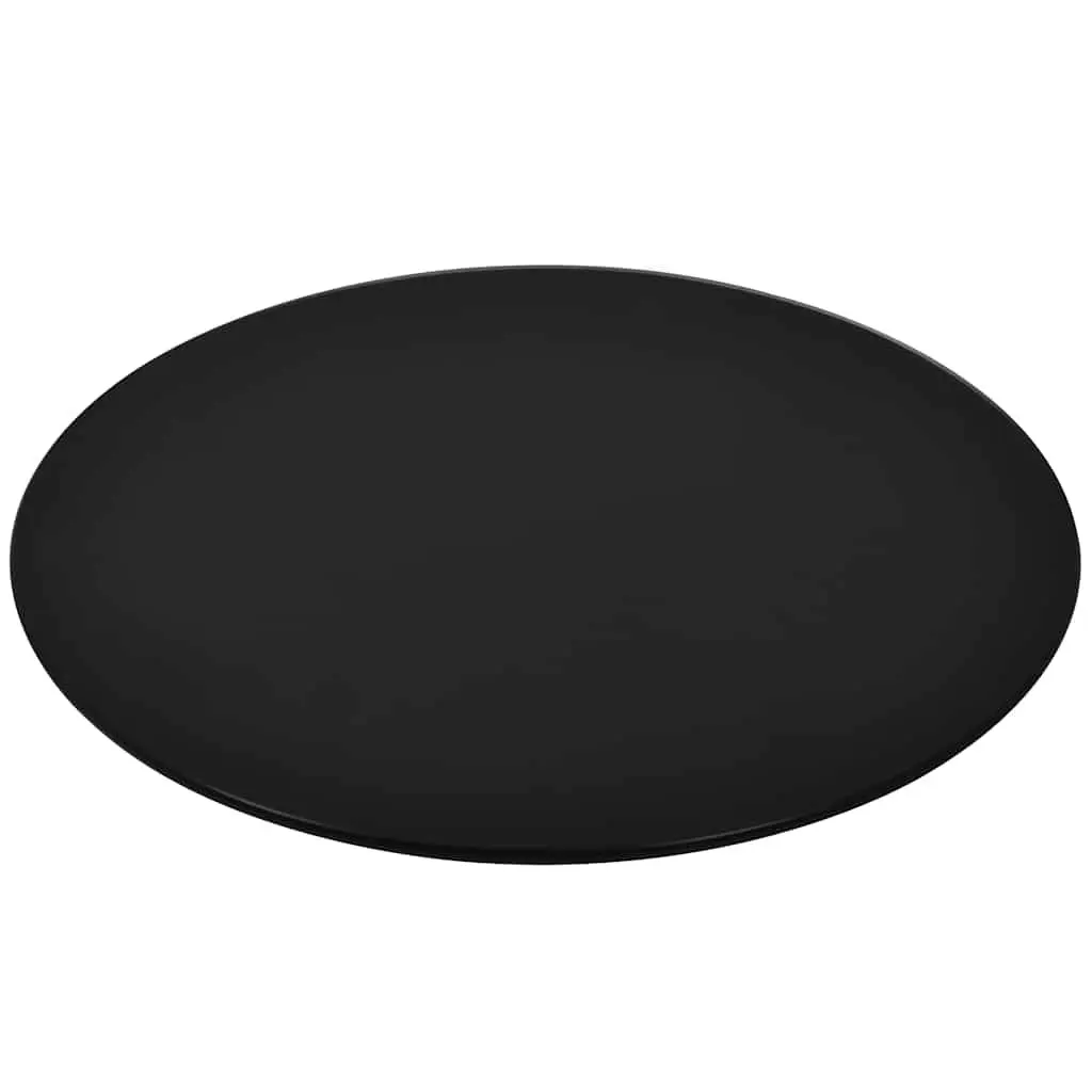 Round Tempered Glass Table Top 600mm Dining Coffee Garden Black