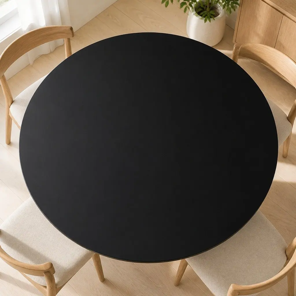 Tempered Glass Round Table Top 700mm Dining Coffee Garden Black