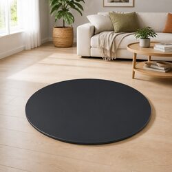 Reliable 700mm Round Table Top in Black Tempered Glass