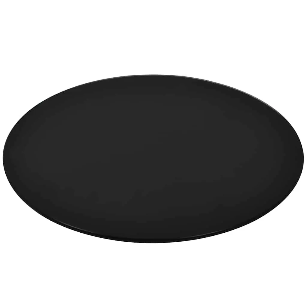 Tempered Glass Round Table Top 700mm Dining Coffee Garden Black