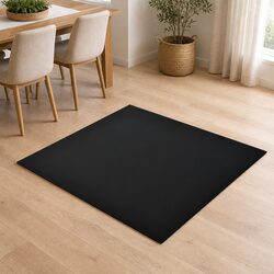 Practical 700x700mm Black Tempered Glass Table Top Solution