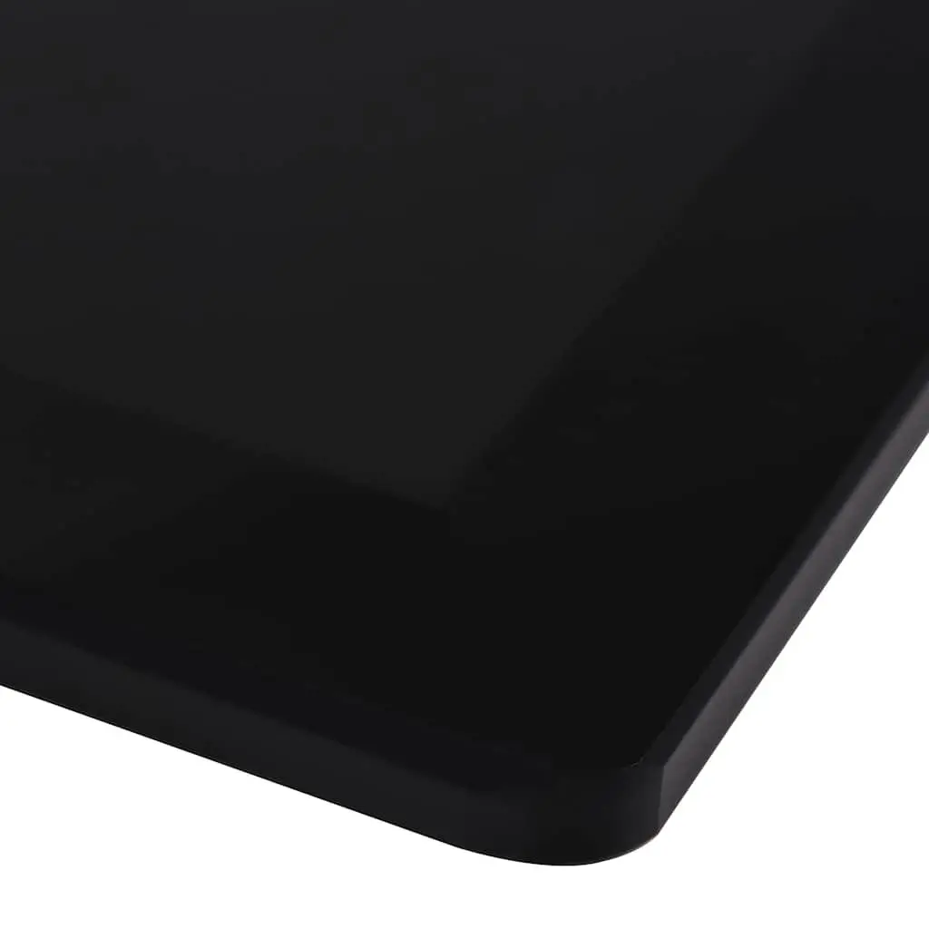 Tempered Glass Table Top Square 700x700mm Black Dining Coffee Garden Furniture