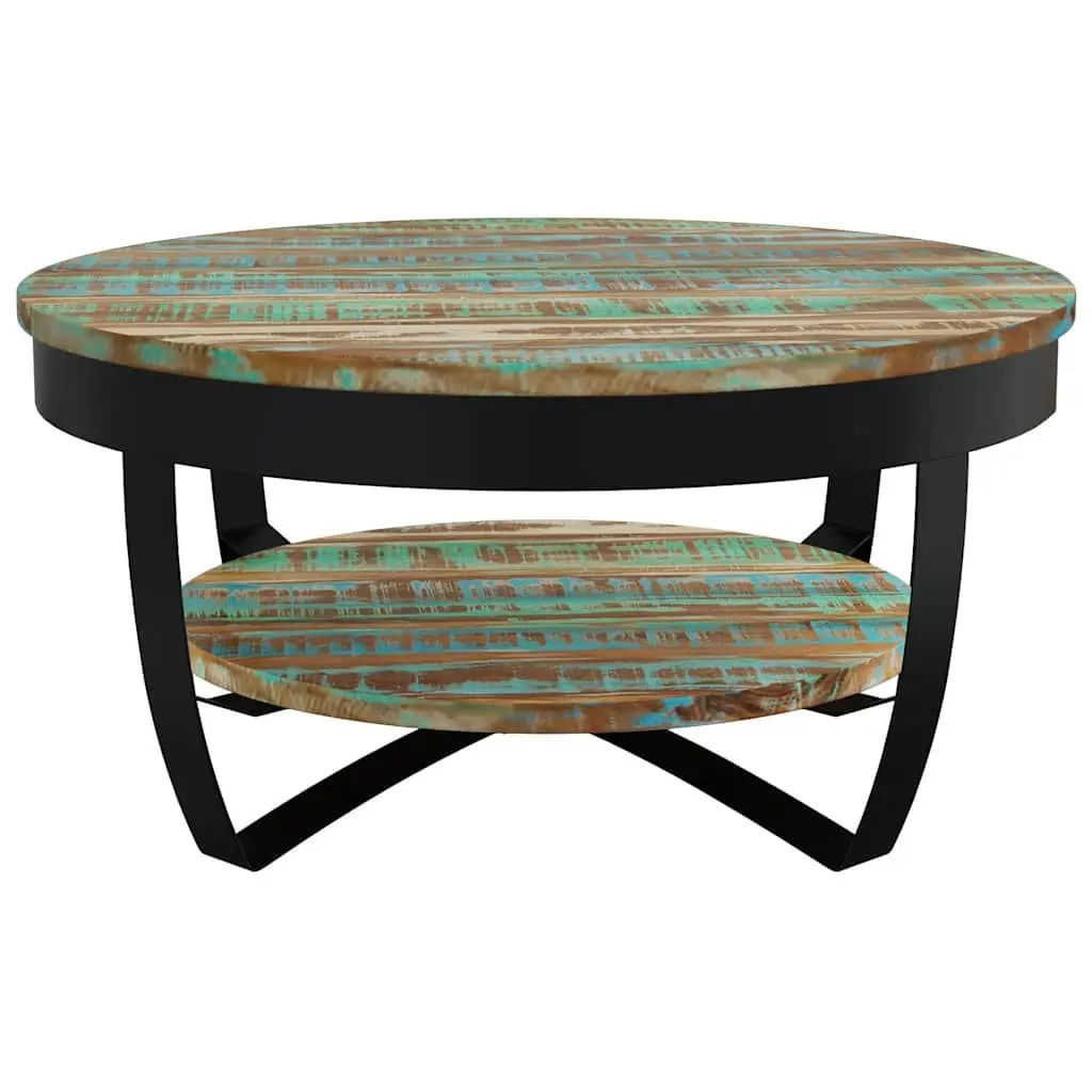 Coffee Table 65 cm Handmade Solid Reclaimed Wood Industrial Vintage Style