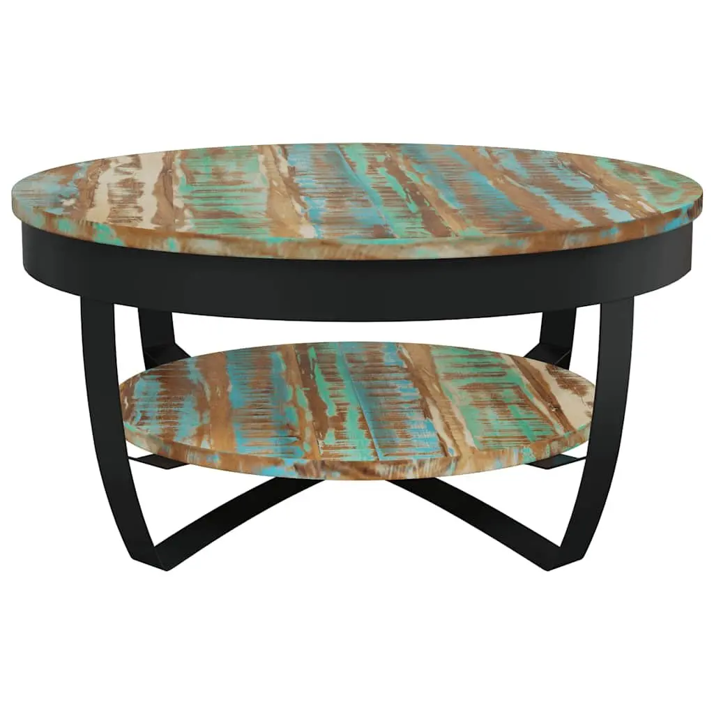 Coffee Table 65 cm Handmade Solid Reclaimed Wood Industrial Vintage Style