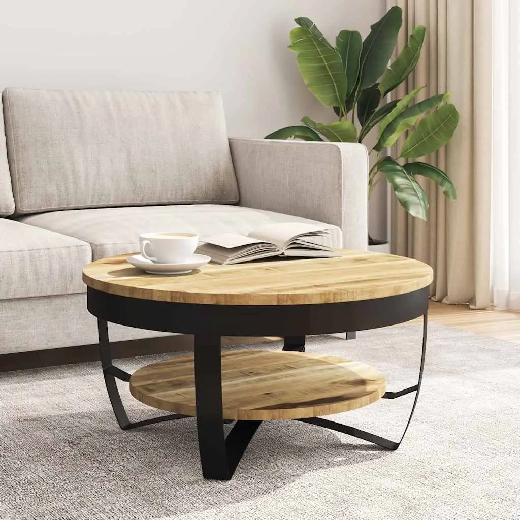 Coffee Table 65cm with Storage Shelf