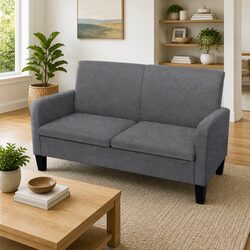 Comfortable and Durable Grey 2-Seater Sofa
