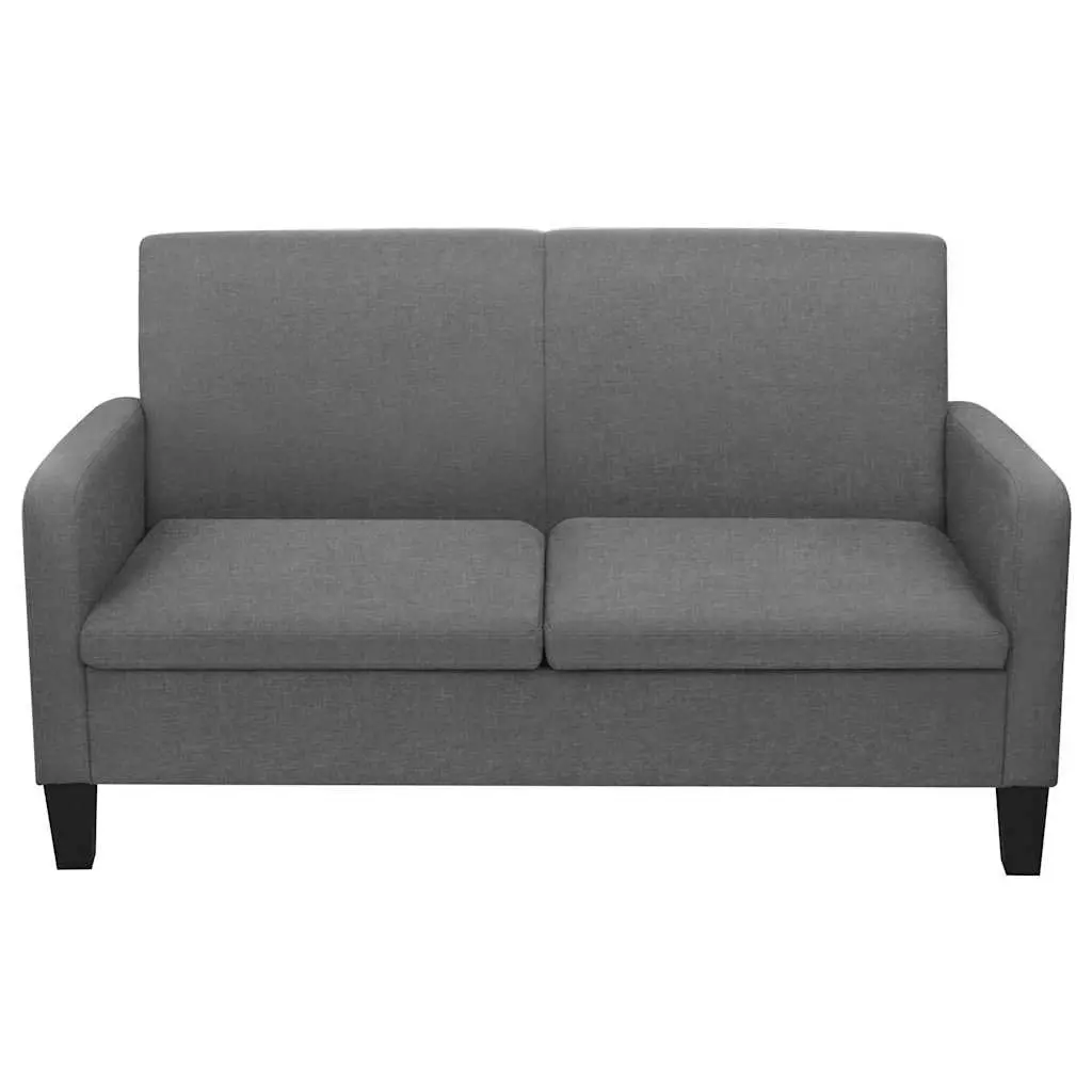 2-Seater Sofa Grey Lounge Couch Living Room Furniture Compact