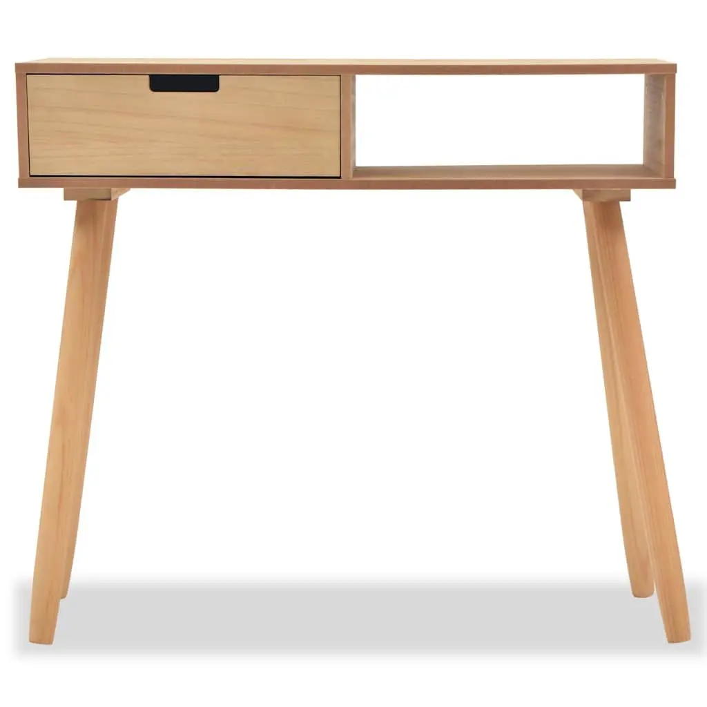 Console Table Pinewood Living Room Accent Furniture 80 x 30 x 72 cm Brown