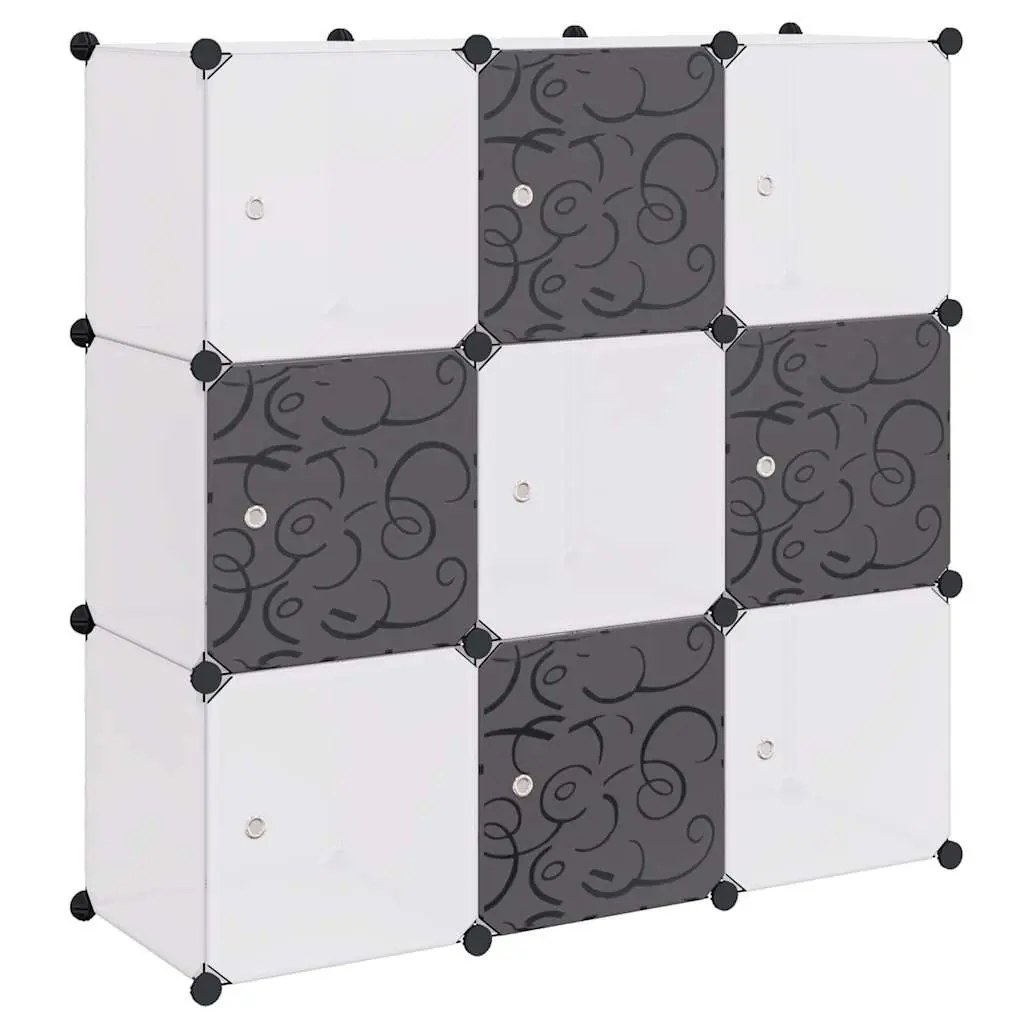 Storage Cube Organiser Shoe Rack Bookcase 9 Compartments Black