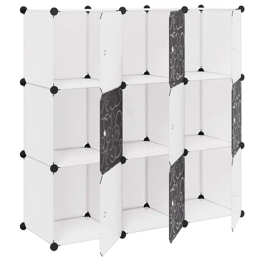 Storage Cube Organiser Shoe Rack Bookcase 9 Compartments Black
