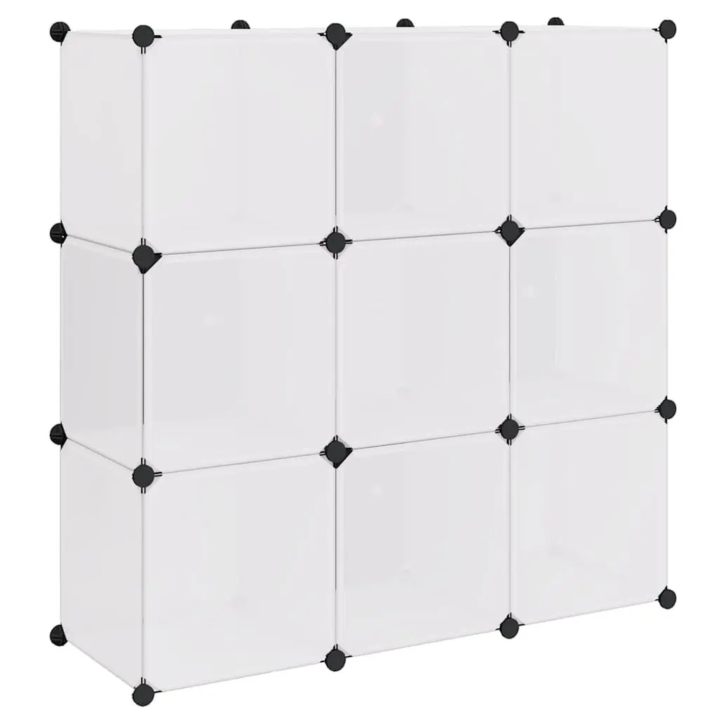 Storage Cube Organiser Shoe Rack Bookcase 9 Compartments Black