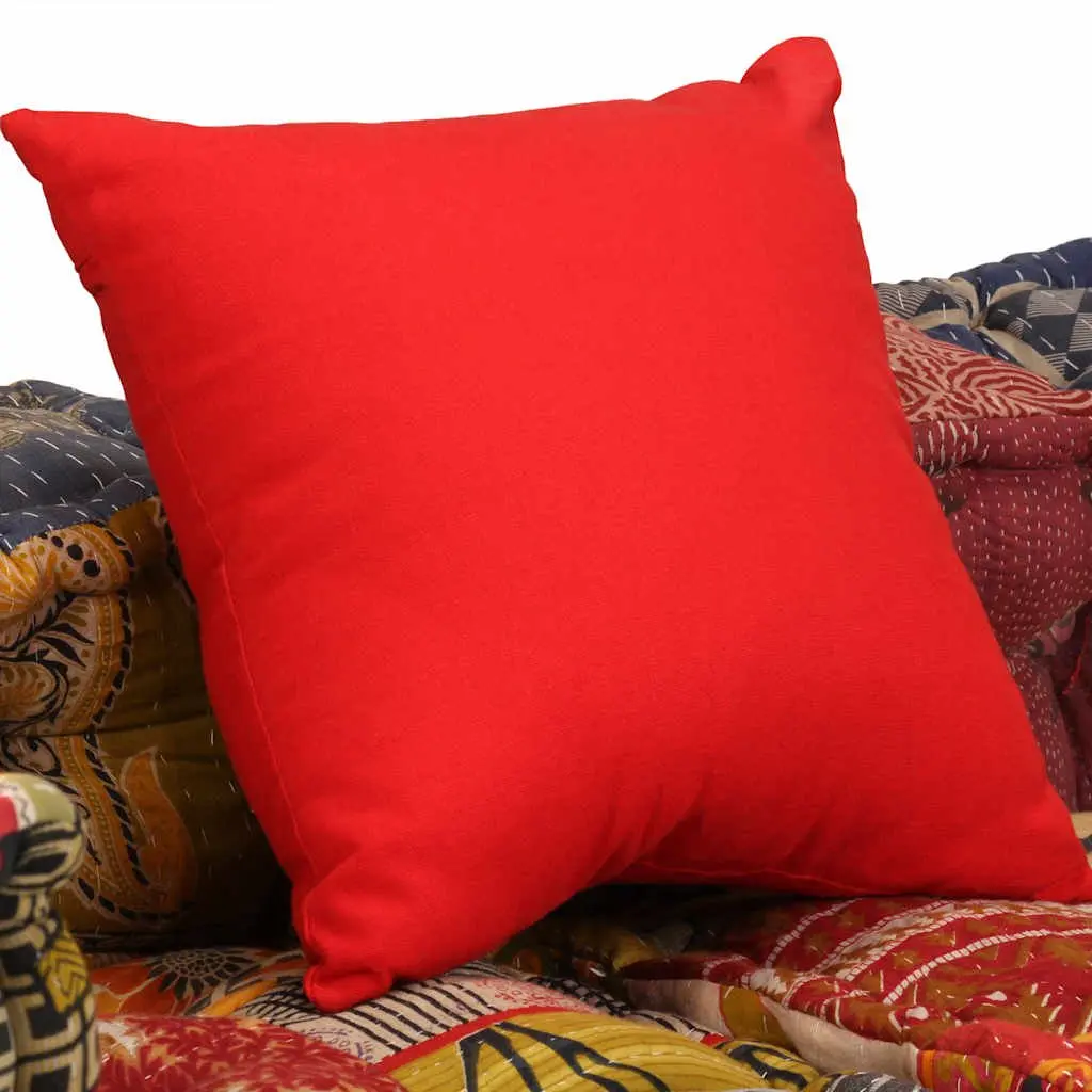 Modular Pouffe Living Room Sofa Seat 2-Seater Patchwork Fabric Multicolour